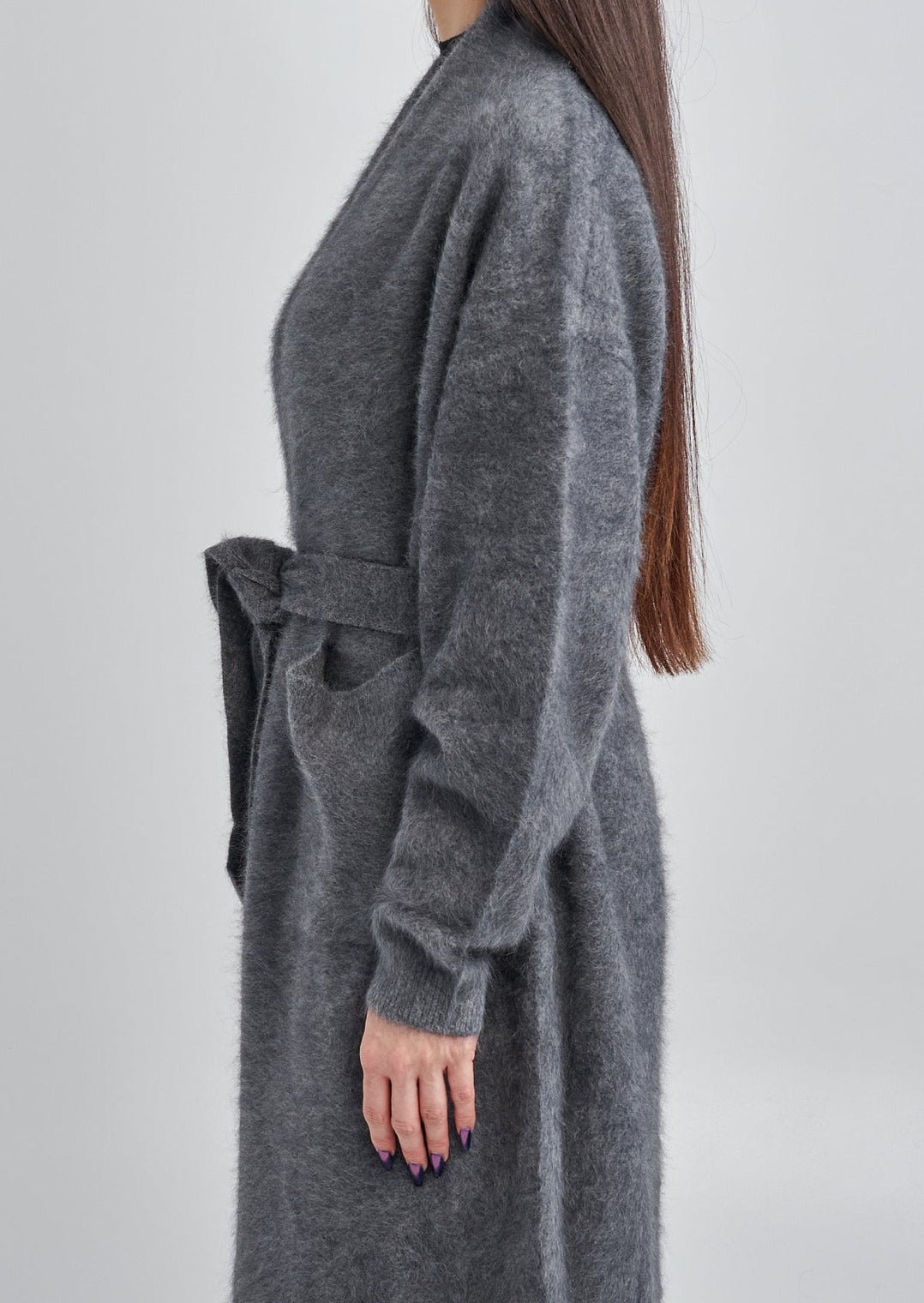RACCOON FUR MID LENGTH ROBECOAT