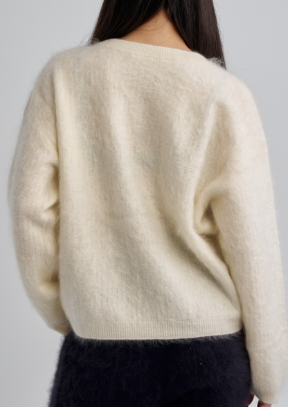 BRUSHED CASHMERE SWEATER CREW NECK