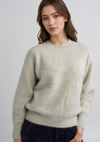 BRUSHED CASHMERE SWEATER CREW NECK