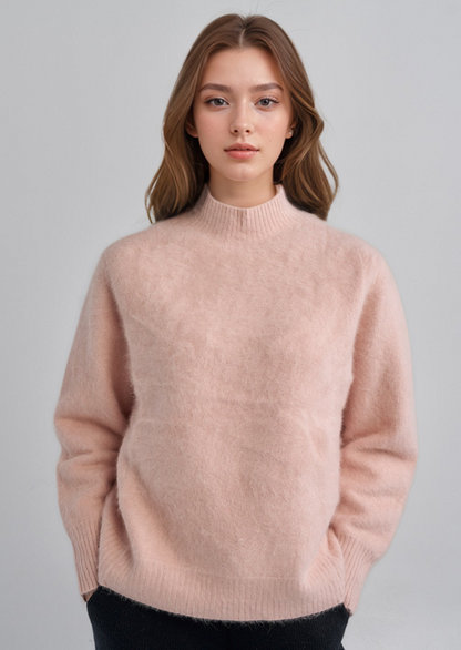 RACCOON FUR SWEATER -TURTLE NECK