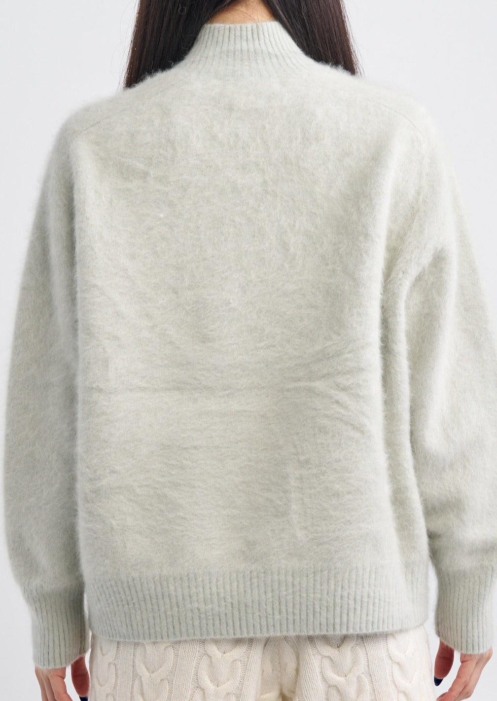 RACCOON FUR SWEATER -TURTLE NECK